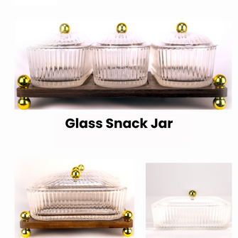 Sophisticated  Glass Snack Jar